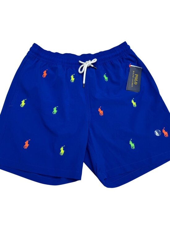 Polo Ralph Lauren Other - NWT Polo Ralph Lauren Men's All Over Pony Blue Swim Trunks, Size S